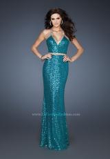 La Femme 18446.  Available in Black, Light Gold, Peacock